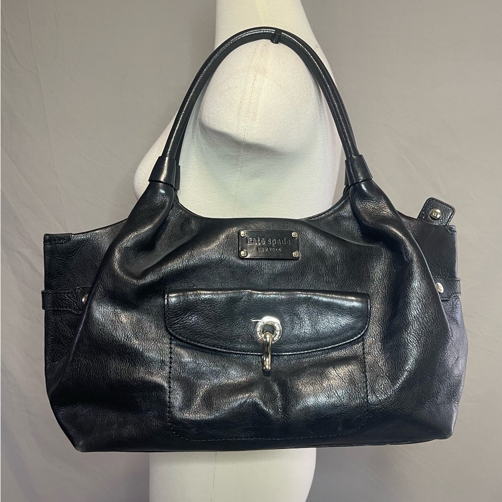 Kate Spade New York Black Leather Shoulder Bag Purse - Gorgeous